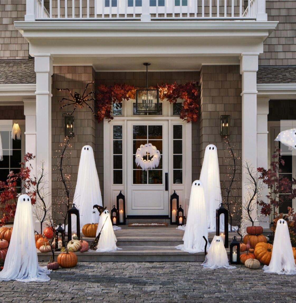 Halloween Front Porch Ghost Decoration Package