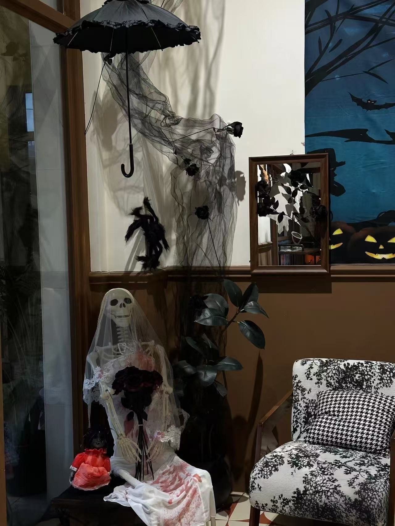 Halloween Indoor Decoration Set Gothic Ghost Bride